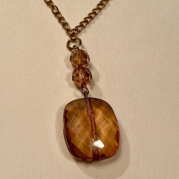 Earthy Brown Boho Festival Pendant Long Necklace - Picture 5 of 8